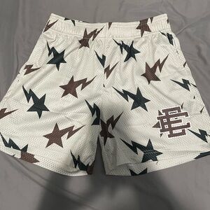 Eric Emanuel Shorts BAPE Crème/Brown/Navy